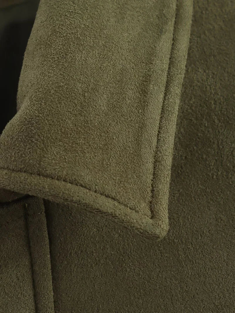 RAFZNB Women's Bomber Jackets Coats Fashion Turn-down Collar Long Sleeve Loose Coats Vintage Female Outerwear Chic Tops